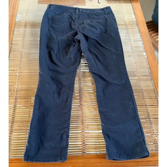 Chico's Platinum Denim Pants Women's Size 1 (US8) Black Casual Wear Straight Leg - Picture 1 of 7